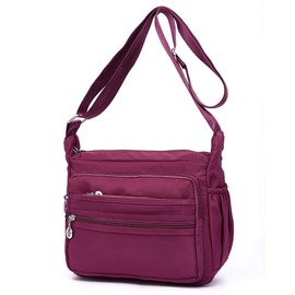 Collsants Small Nylon Crossbody Bag for Women Everyday Purse Travel Shoulder Bag Multi Pocket