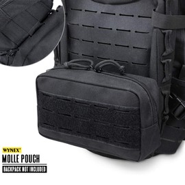 WYNEX Tactical MOLLE Utility Pouch, EDC Horizontal Admin Pouches Compact Tool Gear Bag Small Modular Organizer Accessories Kit Include Canada Patch