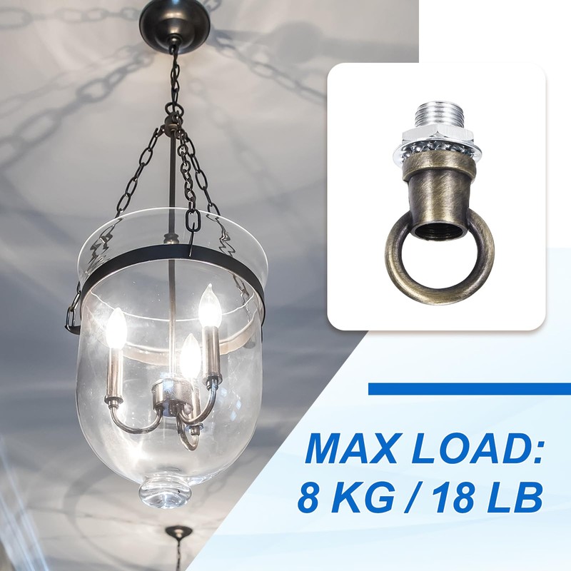 PATIKIL 18Lb Load Lamp Female Loop Holder, 4 Set Lifting