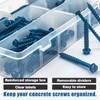 RURITKIT 200Pcs Concrete Screws with Drill Bit and Driver bit,
