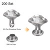 sourcing map 200pcs Crystal Rivets 10mm Rhinestone Rivets Rapid Stud