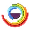 Coogam Wooden Rainbow Stacker Nesting Puzzle Blocks - Tunnel Stacking