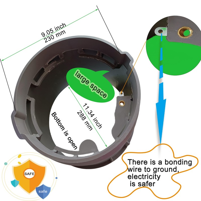 (Dia 10" * 1 Pack) Yariwiz 10 inch Underground Electrical