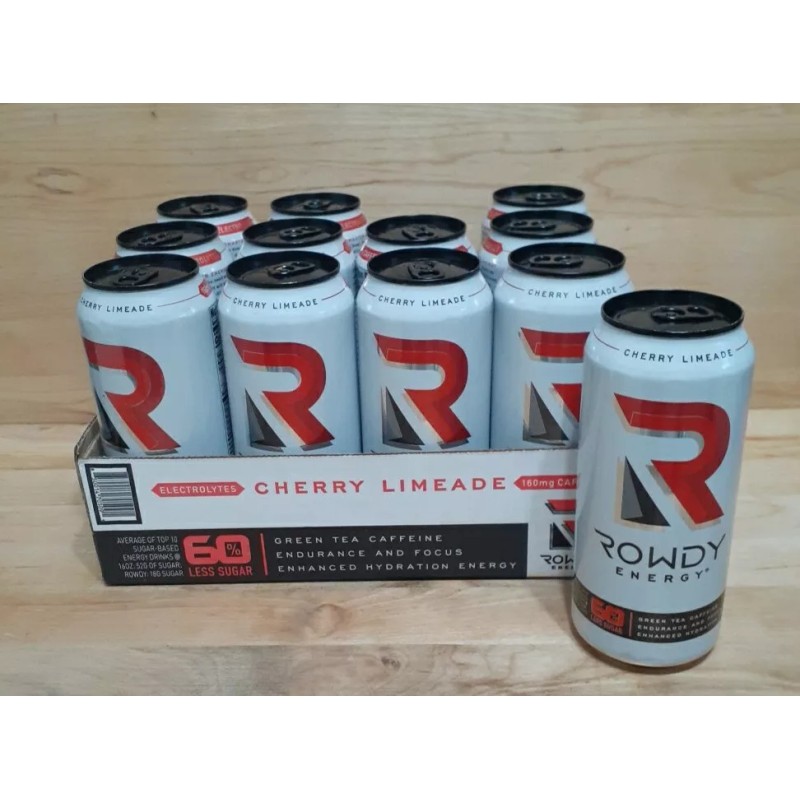 Rowdy Energy 6CANS: Rowdy Energy GREEN TEA CAFFEINE ENDURANCE FOCUS