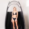 Tan.Easy Tent, Black & 1/3 Clear