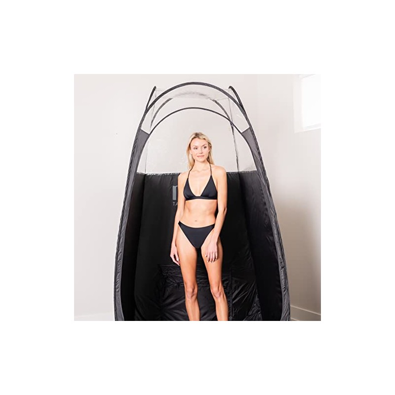 Tan.Easy Tent, Black & 1/3 Clear