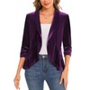 MINTLIMIT Velvet 3/4 Sleeve Cardigan Coat with Ruffle Hem One-Button