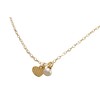 Tiny heart white pearl Gold anklet