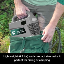 Cummins 296Wh 600 Peak Watt Portable Power Station and Solar Generator, Pure Sine Wave AC Outlet, Backup Lithium Battery for Camping, Home, Travel, Indoor/Outdoor Use (Solar Panel Not Included)