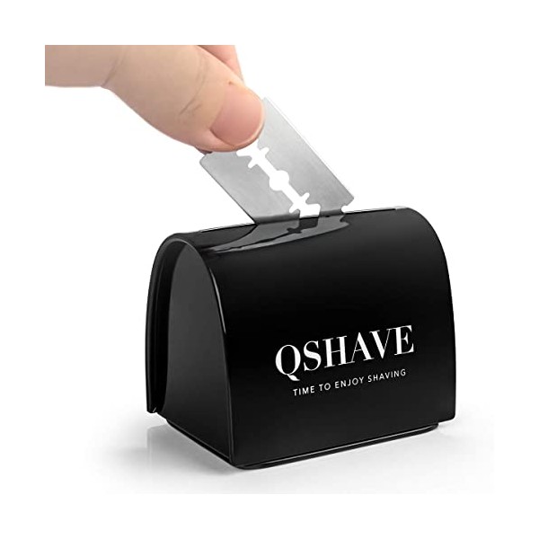 QSHAVE Shaver Disposal Case Safe Storage Bank for Used Safety Shaver