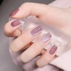 SEMTIM Nail Tips, 24 Pieces, Medium, Short, Round False Nails,