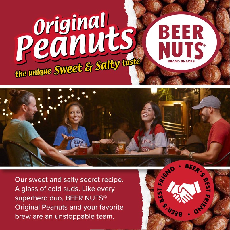 BEER NUTS Original Peanuts - Sweet & Salty Bar Nuts