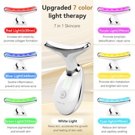 ANLAN EMS Gua Sha Electric Face Massager Against Wrinkles 7 Colours Red Light Lamp Face 40±3°C Heat Massager Face 3 Modes Face Massager Face Lifting Anti Ageing Device