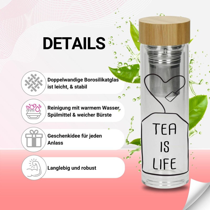Uakeii Tea Bottle with Strainer