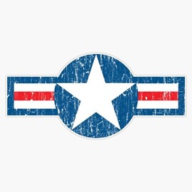 US Airforce Star Emblem Window Bumper Sticker Decal 5"