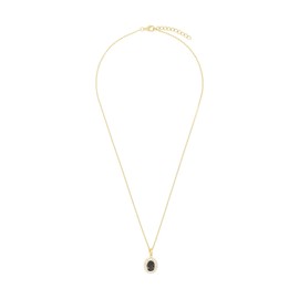 Amor Necklace for women made of 925 sterling silver, 925 silver, gold-plated, partially with gemstone/pearl, gift idea for wife and girlfriend, comes in jewellery box, Sterling Silver, Synthetic