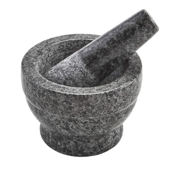 IMUSA USA Small Polished Mortar and Pestle, 3.75”, Granite