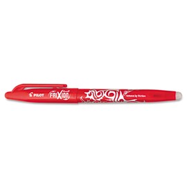 Pilot 31552 Frixion Ball Erasable Stick Gel Pen, Fine 0.7Mm, Red Ink, Red Barrel