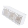 Seasoning Box 3 Grids Plastic Clear Condiment Box with Handle
