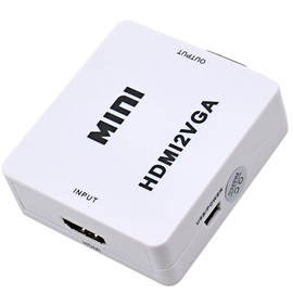 tunghey 2Pack HDMI to VGA Adapter, Mini Vga Adapter Box Steadily Convert Full HD Audio Video Below 1080P from HDMI to VGA, Support HDTV PC Laptop Monitor Computer Ma-c Projector