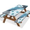 Picnic Table Cover with Bench Covers and Bag, Daisy Outdoor
