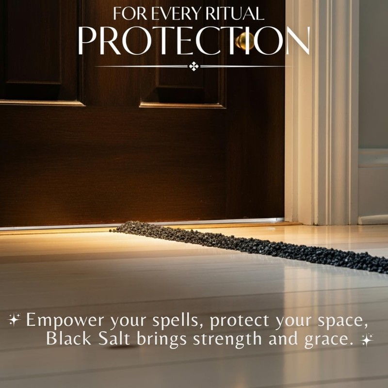 Bless International Black Salt for Wiccan Protection Rituals and Spells,