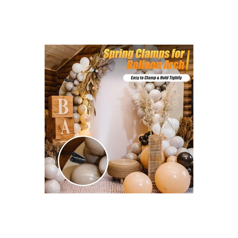 RELBRO Spring Clamps, 4.5 Inch Large Plastic Clips for Balloon