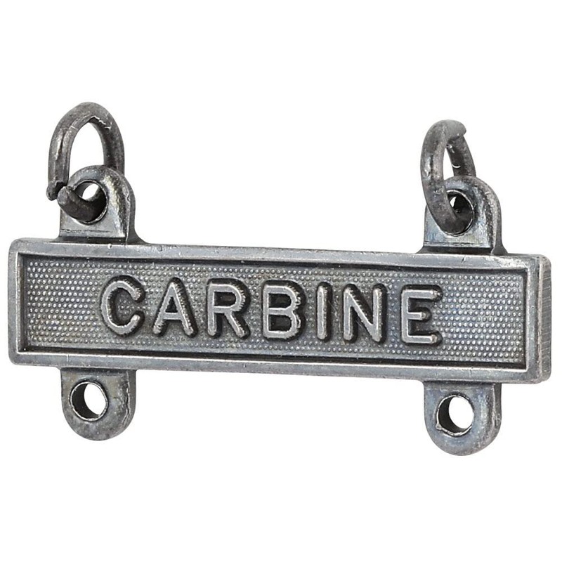 Army Carbine Qualification Bar Silver Oxide Regulation Size