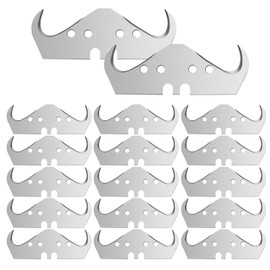 100-Pack Super Big Hook Trimming Blades, Double Sided with 2 Notches, 4 Holes, for Roofing and Flooring