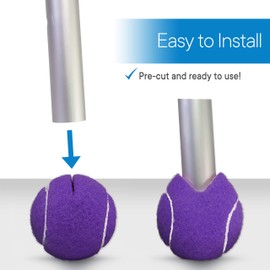 RMS Walker Glide Balls - A Set of 4 Balls with Precut Opening for Easy Installation, Fit Most Walkers (Purple)