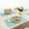 Placemats and Coaster Sets Teal Set of 6 - Woven
