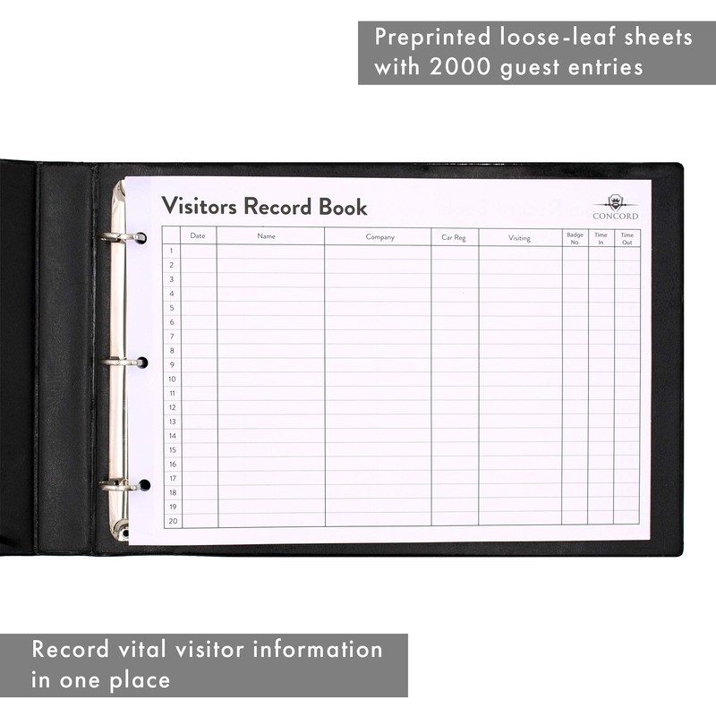 Pukka Pad, Concord Visitors Record Book – Refillable 3 Ring