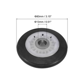 sourcing map 2 Pcs Dryer Drum Roller Kit 4581EL3001E Dryer Drum Roller Support Wheel Kit, Maintenance Repair Kit Replacement Part