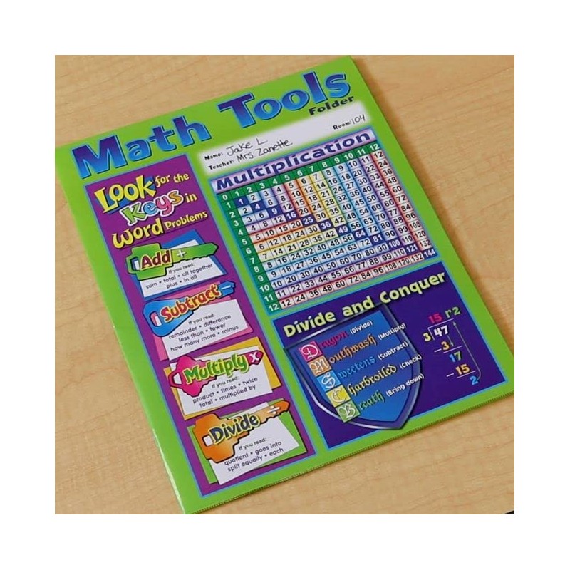 Really Good Stuff Intermediate Math Resource 4-Pocket Folders - Set