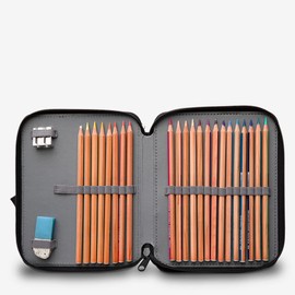 Jackson's : Black Pencil Case : Holds up to 76 Standard Pencils
