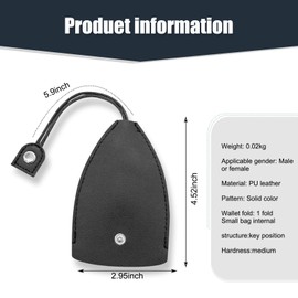 awlbed 2 PCS Car Key Pendant, 5.51" x 2.95" PU Leather Hidden Pull-out Key Protector, Compatible with Most Cars (Black)