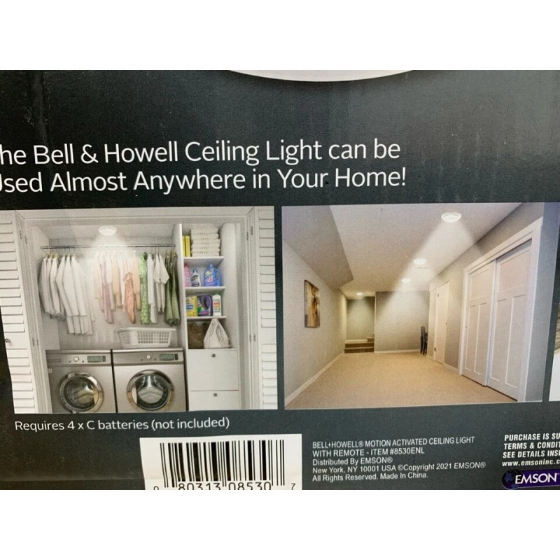 Bell + Howell Solutions 1-Light White Flush Mount Light Wireless