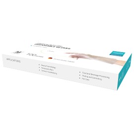 EUROPAPA® 100, 200, 300, 450 Pieces Value Pack TPE Transparent and Blue Disposable Gloves in Box Disposable Gloves Latex-Free Rubber Gloves Powder-Free Gloves in Sizes S, M, L, XL (Tansparenz-300, S)