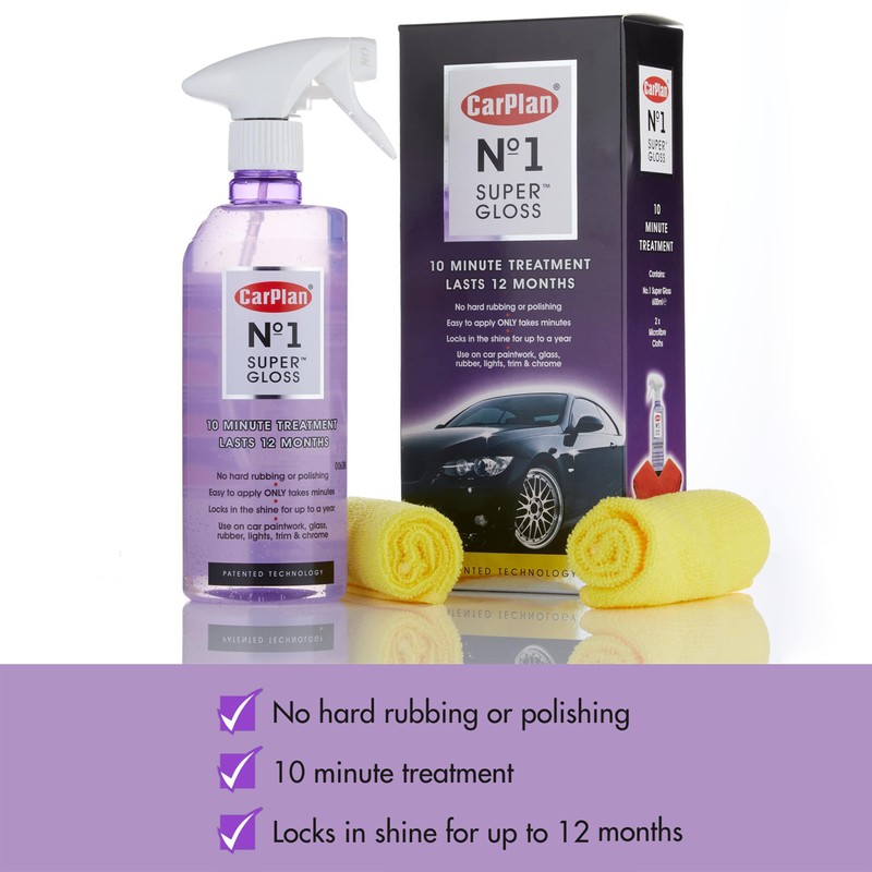 CarPlan No.1 Car Polish Wax, Super Gloss Sealant Kit, 21
