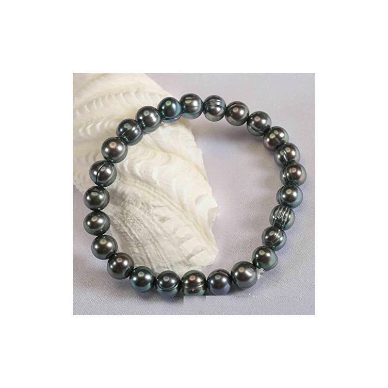 Generic Freshwater Pearl Craft Bead, Black, Round