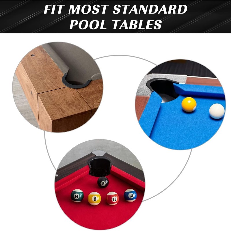 Ieron Billiard Pocket Liners 6pcs Pool Hole Liners Plastic Pool