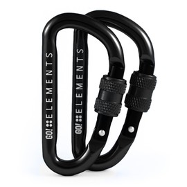 GO!elements Mini Carabiner Micro 6 with Screw Fastener, black