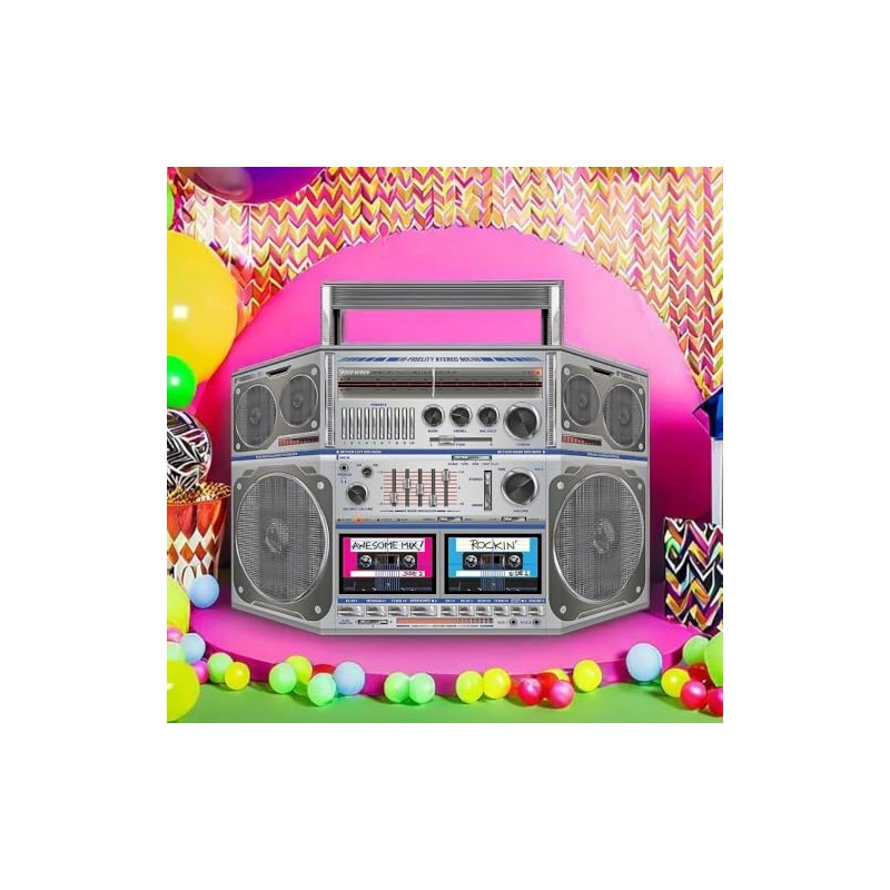 Awesome 80s Boombox Cardboard Stand-Up - Party Decor - 1