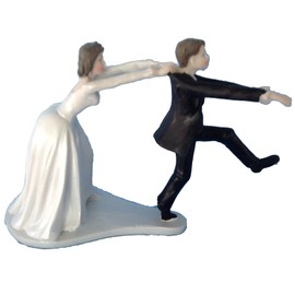 Bride and Groom Cake Top Funny Couple Runaway Groom by Party Favors Plus