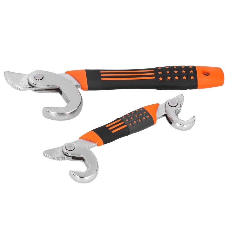 2Pcs/Set Adjustable Quick Open Wrench Multi Function Non Slip Grip
