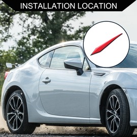 Hihaha Türspiegel Stoßstangenschutz/Außentürverkleidung Auto Schutz Aufkleber für Auto Fahrzeug Wohnmobil LKW Pickup/Anti-Kratz-Kollision Kunststoff / 1 Stück Rot <