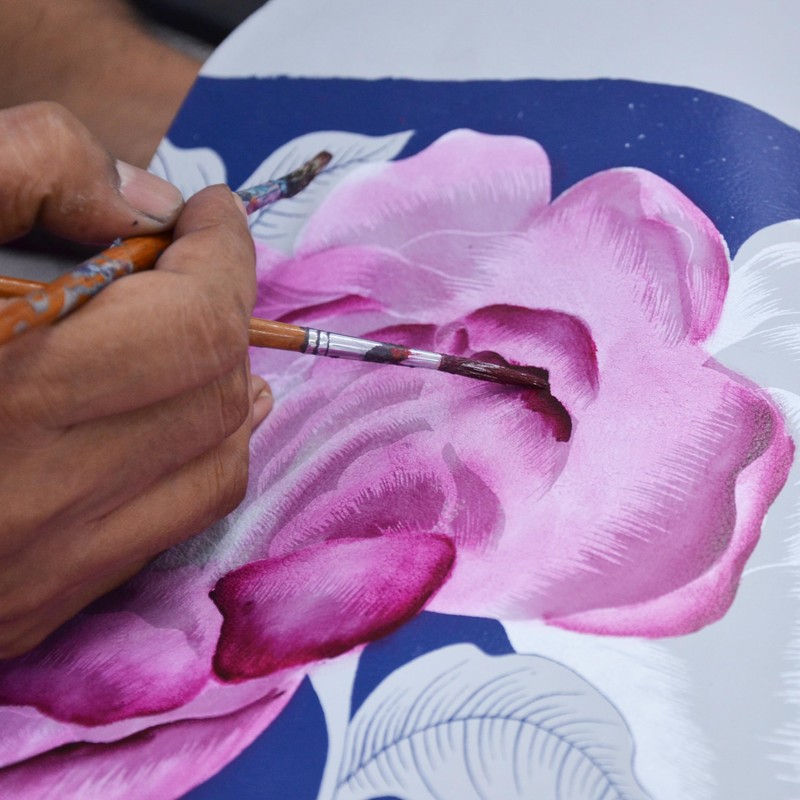 Anna by Anuschka Women's Hand-Painted Leather Small Zip Around Crossbody,