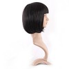 MapofBeauty 12 Inch/30cm Fashion Lady Short Straight Flat Bangs Bob