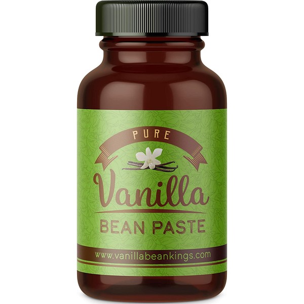 Pure Vanilla Bean Paste for Baking and Cooking - Gourmet Madagascar Bourbon Blend made with Real Vanilla Seeds - 8 Ounces