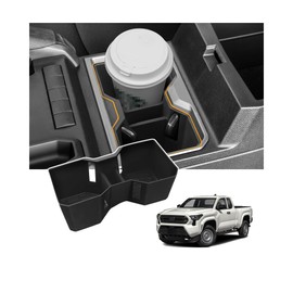 YOJOJOCO Front Cup Holder Compatible with Toyota Tacoma 2024 2025 2026 Accessories Silicone Material Center Console Organizer